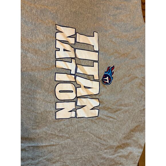 Men's 4XL Tennessee Titans Gildan Heather Gray Titan Nation Logo T-Shirt GUC - Picture 4 of 7